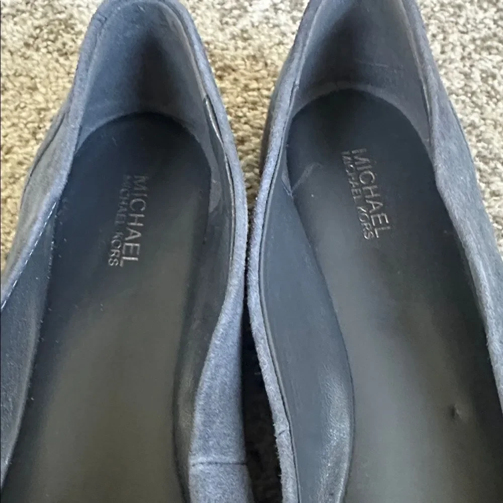 MICHAEL Michael Kors Remi Rabbit Fur Pom Suede Ballet Flat 8.5